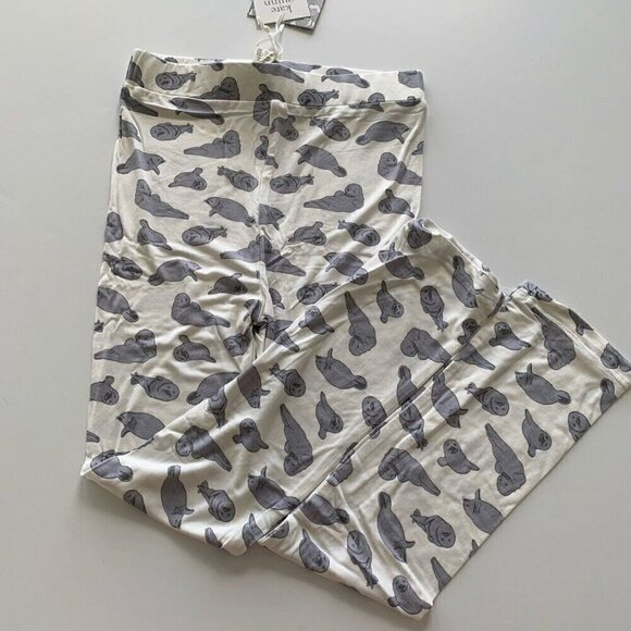 Kate Quinn Organics Gray Seals Bamboo Leggings 6 Years - Picture 1 of 7
